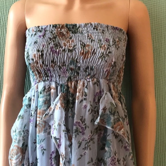 Blue floral strapless, The Pyramid Collection - Picture 4 of 4